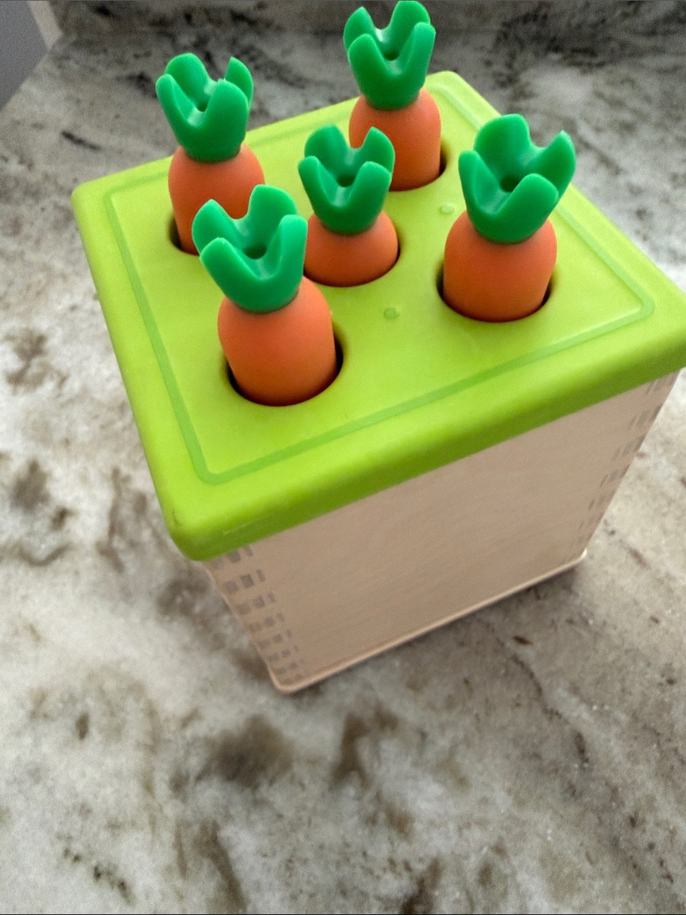 LOVEVERY Kids Pop-Up Carrot Toy - Orange & Green